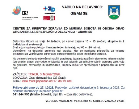 DELAVNICA GIBAM 2026